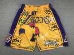 NBA Lakers just don shorts Graffiti